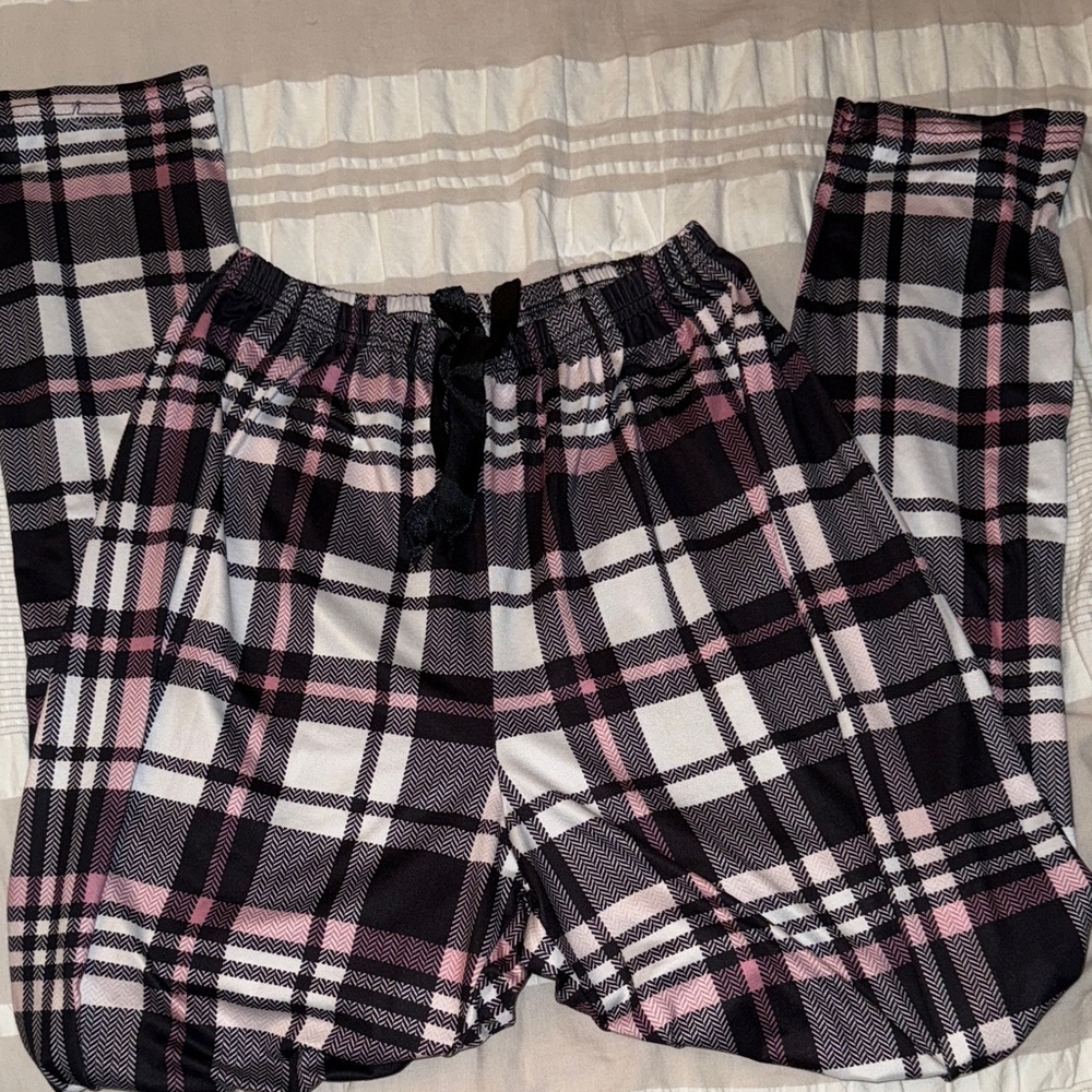 Plaid Pajamas - Pink and Black
